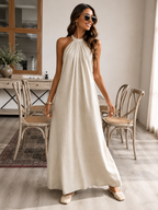 Robe Longue Dos Nu Col Halter