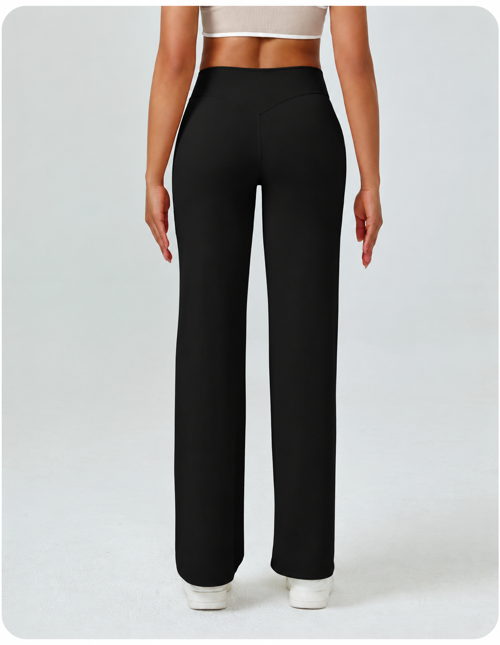 Pantalon Yoga Taille Haute Coupe Droite