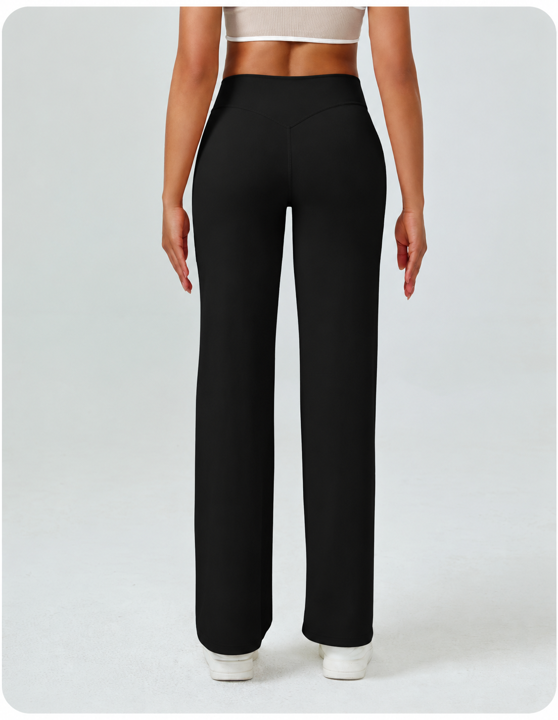 Pantalon Yoga Taille Haute Coupe Droite