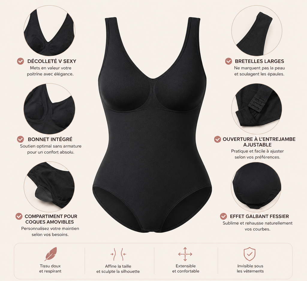 Body Sculptant Grande Taille | Maintien Intégral