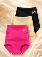 Culotte taille haute en maille sans coutures, lot de 3 culottes