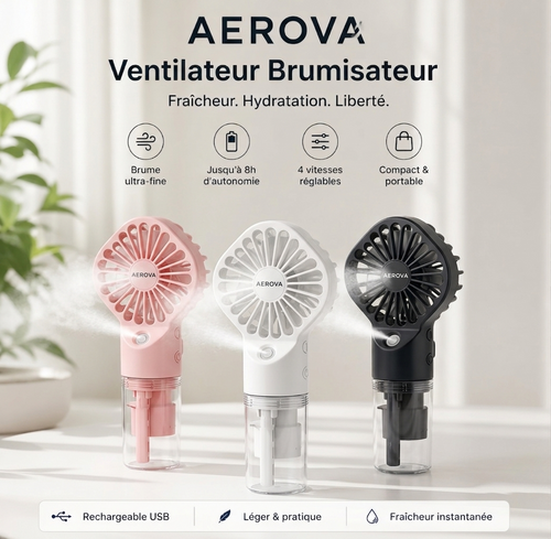 Ventilateur Brumisateur Aerova Blanc