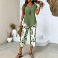 Ensemble 2 Pièces Haut Asymétrique & Pantalon Capri