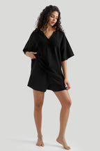 Ensemble 2 Pièces Blouse Col V & Short