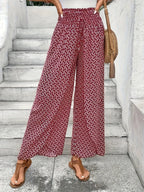 Pantalon Large Taille Haute Imprimé