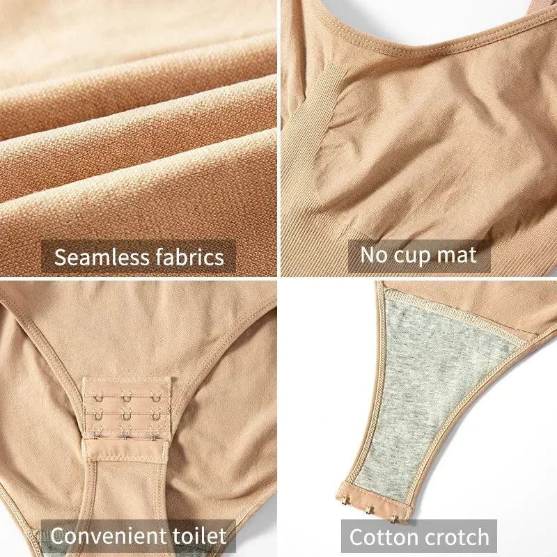 Body moulant solide sans couture, 1 pièce, contrôle du ventre, levage des fesses, plus mince, sous-vêtements pour femmes