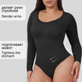 Body femme grande taille col rond manches longues body hauts décontracté dame moulante Streetwear bouton ouvert entrejambe Onesie Shapewear
