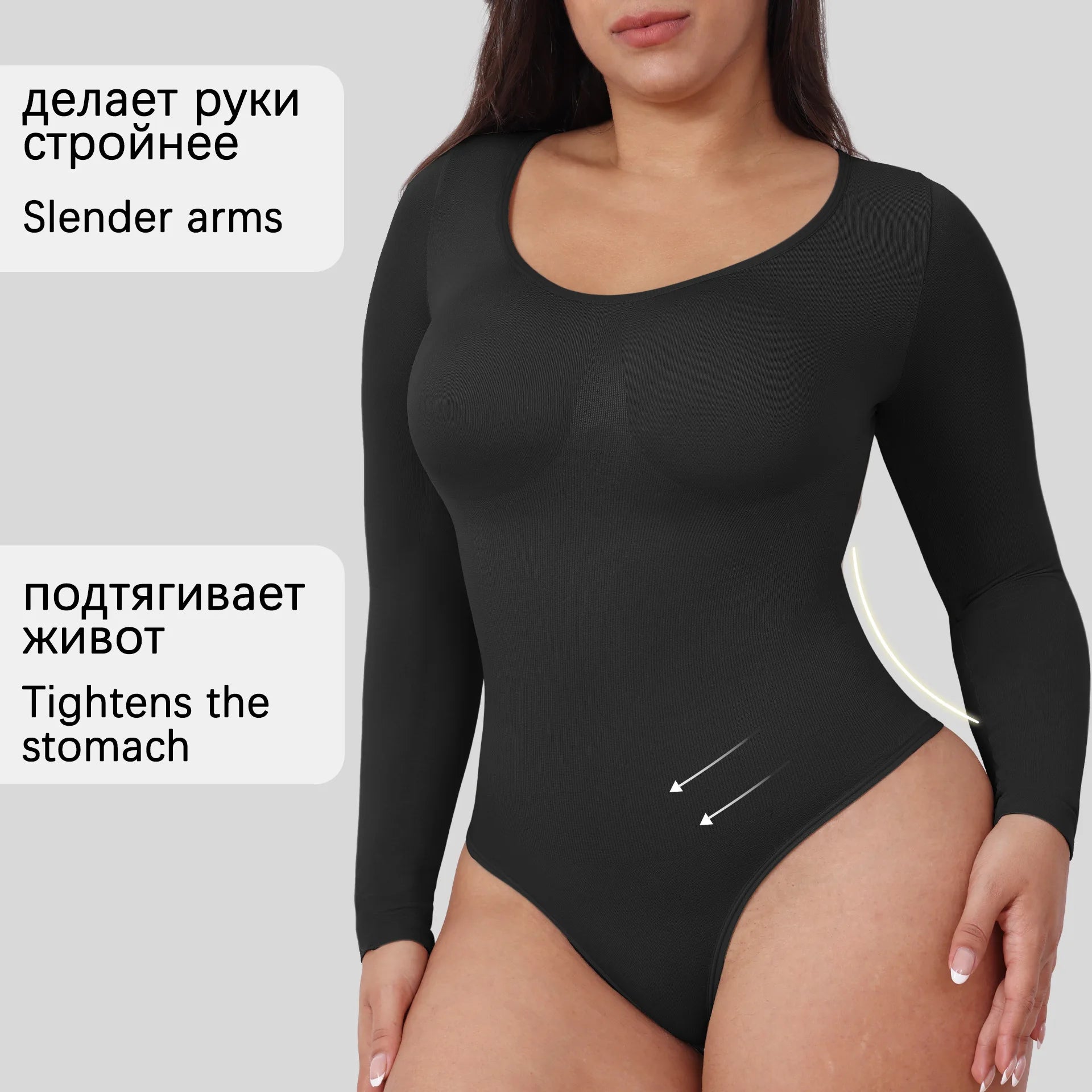 Body femme grande taille col rond manches longues body hauts décontracté dame moulante Streetwear bouton ouvert entrejambe Onesie Shapewear