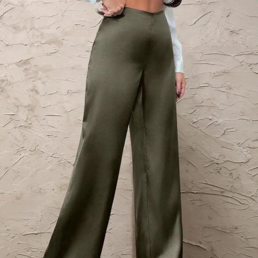 Pantalon Satiné Coupe Large