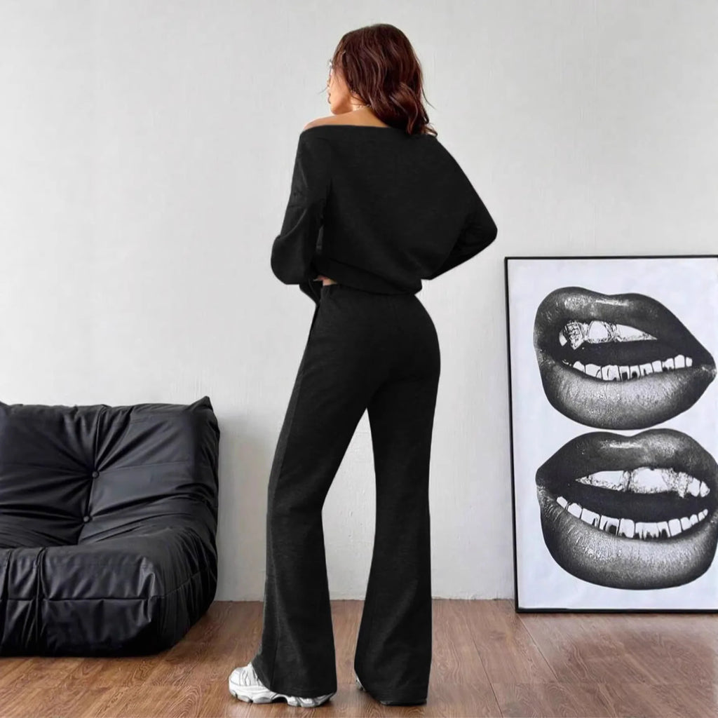 Ensemble Casual 2 Pièces Épaules Dénudées
