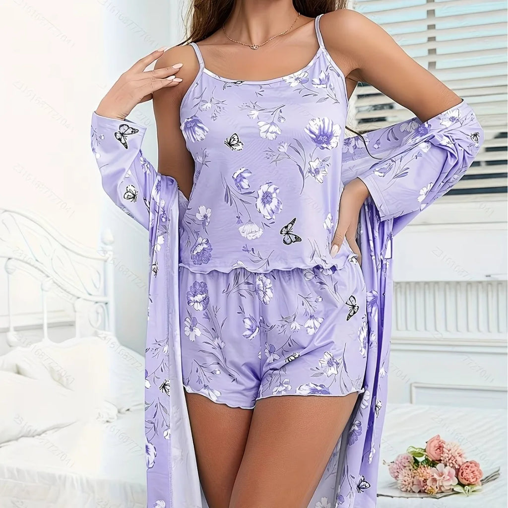 Ensemble de Pyjama Élégance 3 Pièces