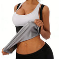 Qtree Gilet de sudation amincissant pour femme, pour l'entraînement et la perte de poids, hauts de maintien de la taille, brûleur de graisse, corset push-up