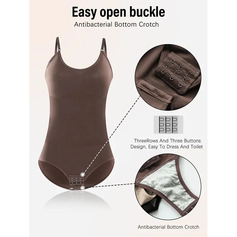 Women's Sexy Shapewear Seamless Slimming Butt Lifter Full Body Shaper Smooth Out Bodysuit Open Crotch High Elastic Body Suits