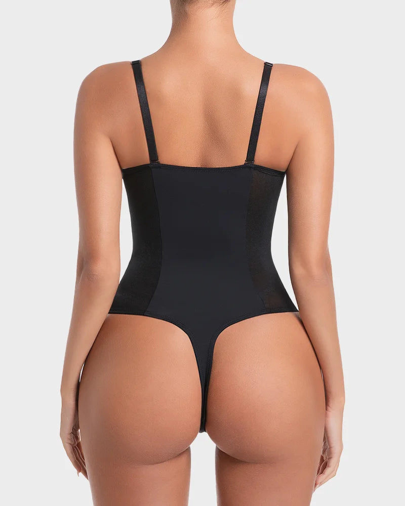 Body sculptant tout-en-un string sexy, lingerie amincissante pour femme, gaine amincissante ventre plat avec bretelles modelantes