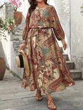 Robe Longue Paisley Grande Taille