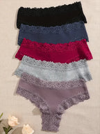 Lot de 3 Culottes en Coton & Dentelle Florale