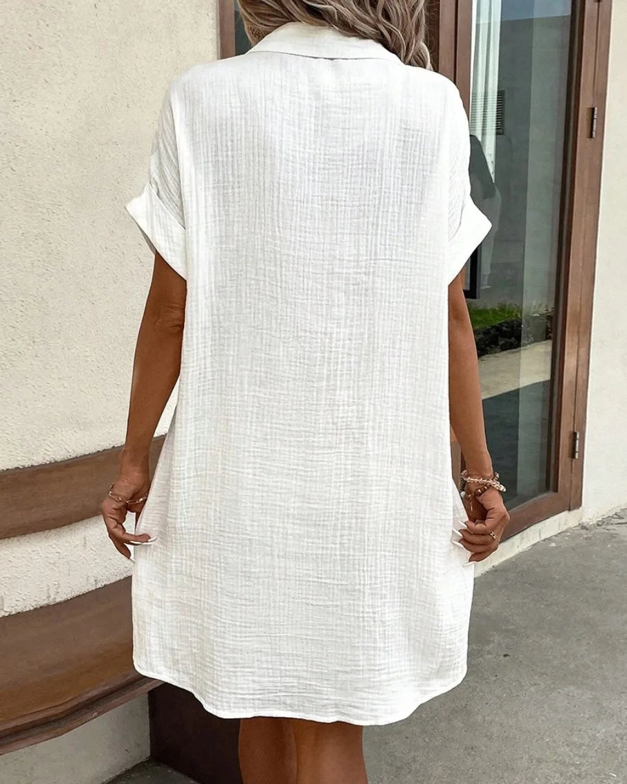 Robe Chemise Courte Boutonnée