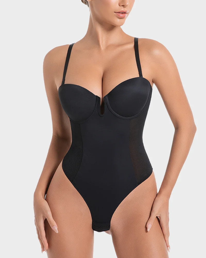 Body sculptant tout-en-un string sexy, lingerie amincissante pour femme, gaine amincissante ventre plat avec bretelles modelantes