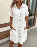 Robe Chemise Courte Boutonnée