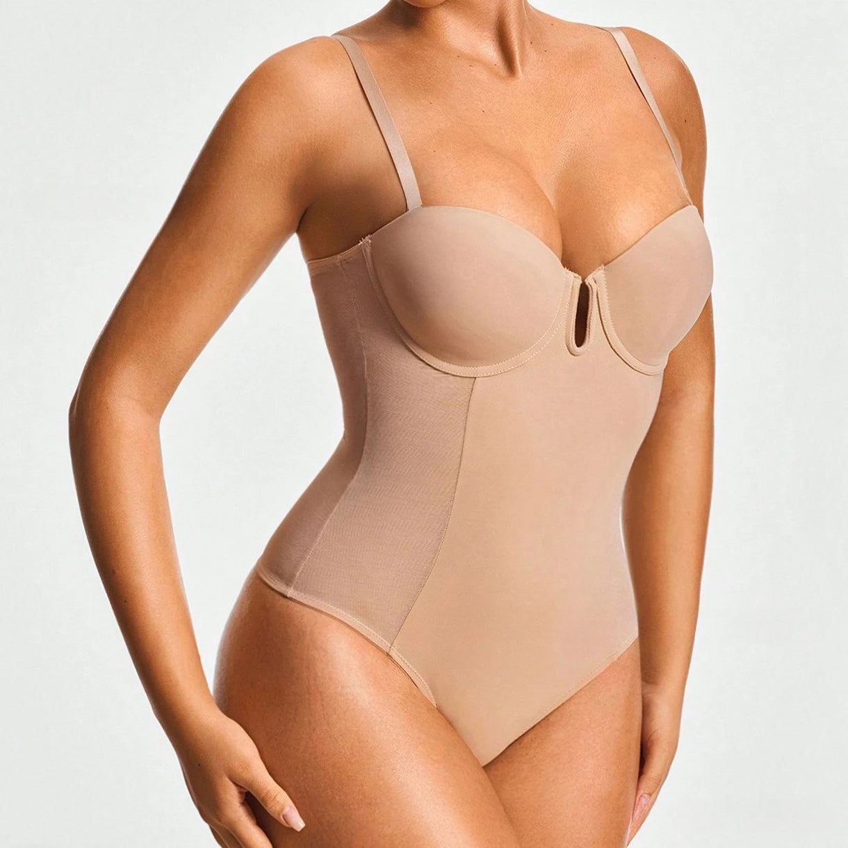 Body sculptant tout-en-un string sexy, lingerie amincissante pour femme, gaine amincissante ventre plat avec bretelles modelantes