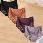 Culotte Taille Haute en Dentelle | Ensemble de 4