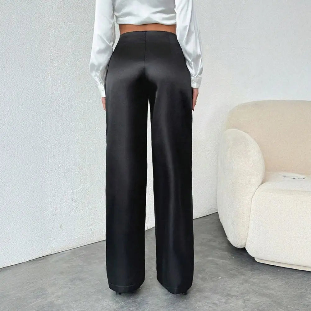 Pantalon Satiné Coupe Large