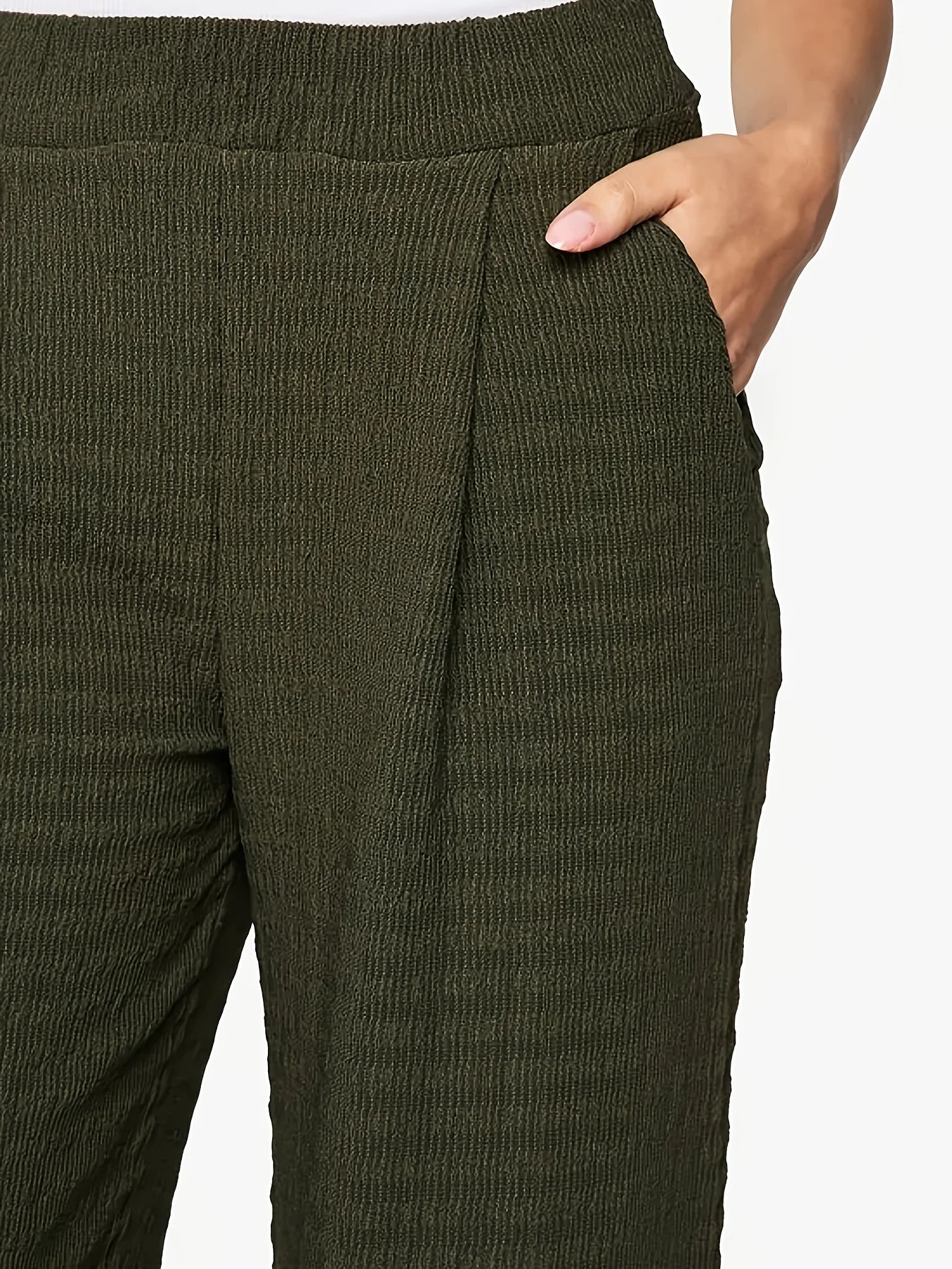 Pantalon Large Décontracté avec Poches