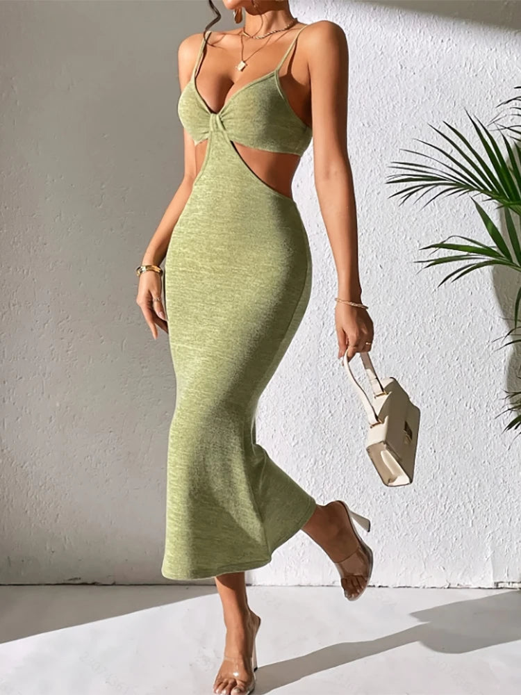 Robe Midi Dos Nu à Bretelles