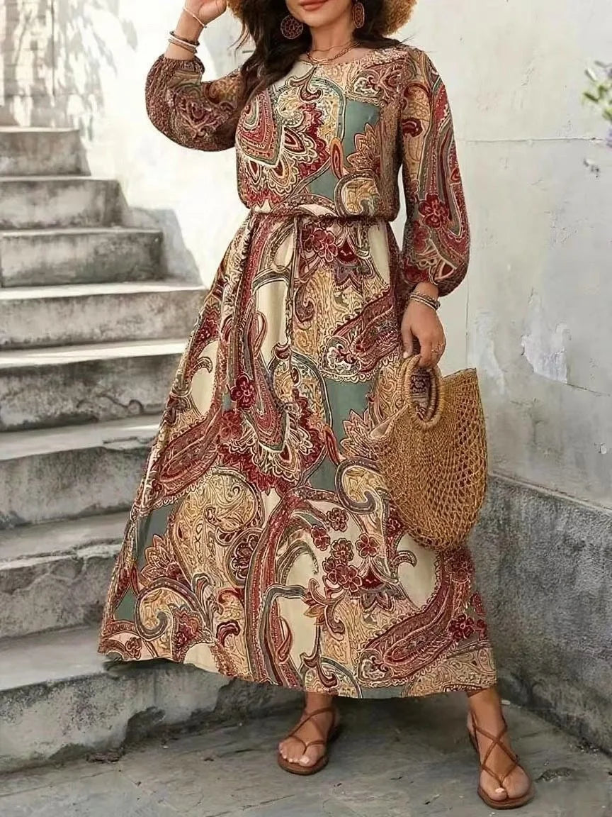 Robe Longue Paisley Grande Taille
