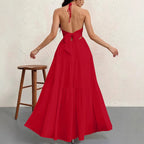 Robe Longue Dos Nu Col V