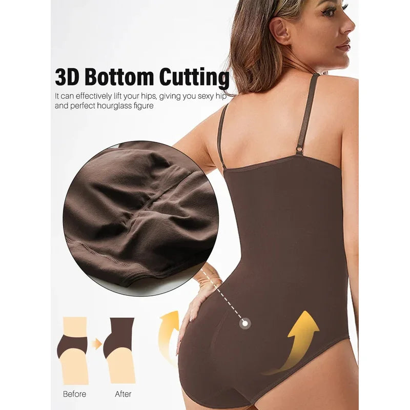 Women's Sexy Shapewear Seamless Slimming Butt Lifter Full Body Shaper Smooth Out Bodysuit Open Crotch High Elastic Body Suits