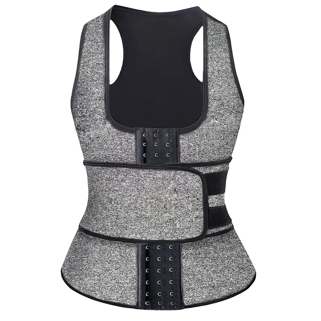 neoprene waist trainer womans top for Women Plus Size 2 Straps Steel Bones Workout Sauna Trimmer Neoprene Slimming Exercise